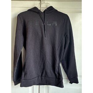 Official Tesla Pullover Sweatshirt Hoodie Black On Black Size XS Boys Women